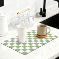 16" x 24" Checkered Dish Drying Mat by Unknown