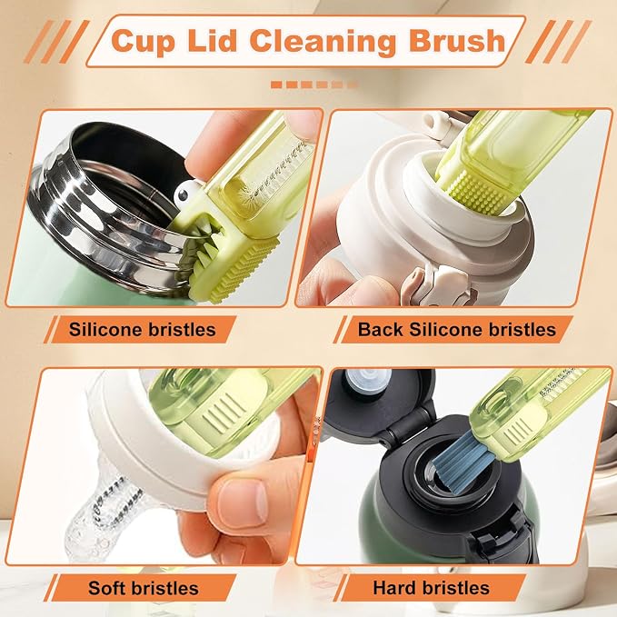 3 in 1 Cup Lid Cleaning Brush, Gap Cleaner Brushs - Image 3