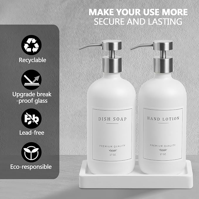Glass Soap Dispenser Bathroom - Image 3