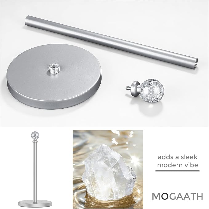 Paper Towel Holder Countertop Silver, Unique Silver Ball Decor, Brass Paper - Image 9