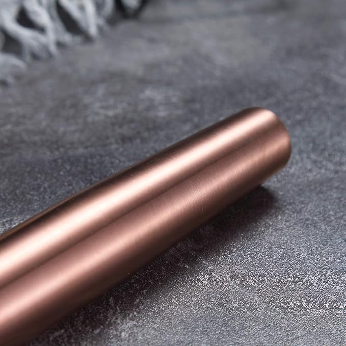 Berglander Rose Gold Rolling Pin, 16.7 Inches Stainless Steel Matte Finish - Image 4