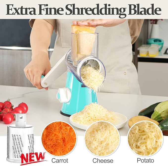 Cambom Rotary Cheese Grater Hand Crank Cheese Shredder - Image 2
