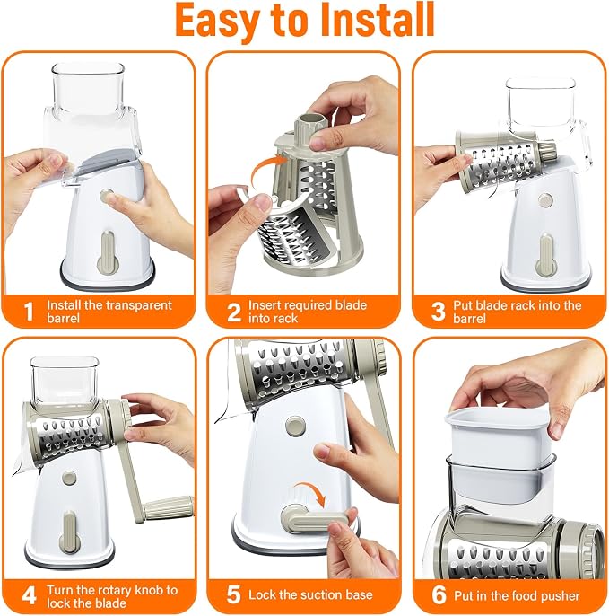 Rotary Cheese Grater Hand Crank - Image 6