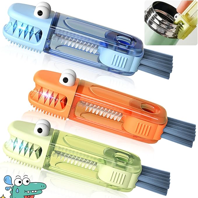 3 in 1 Cup Lid Cleaning Brush, Gap Cleaner Brushs by Unknown