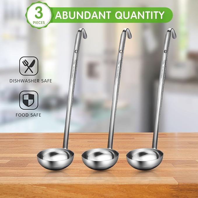 meekoo Stainless Steel Ladle Soup Handle Ladle - Image 3