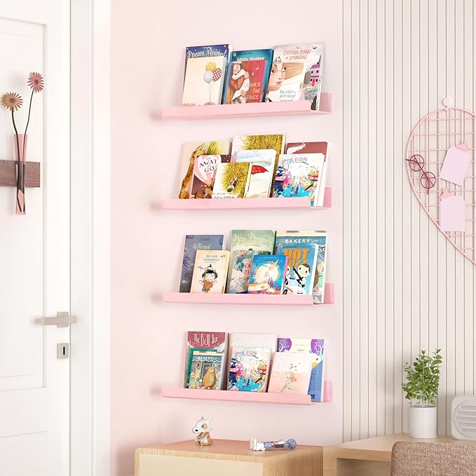 upsimples Acrylic Shelves for Wall Decor, Living Room, Floating Bookshelves for - Image 4