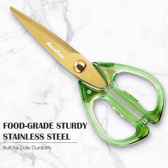 8.0inch Kitchen Shears, Sharp Stainless Steel Meat & Poultry Scissors, - Image 4
