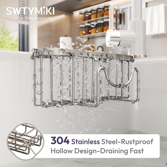 SWTYMIKI Sponge Holder for Kitchen Sink - Image 4