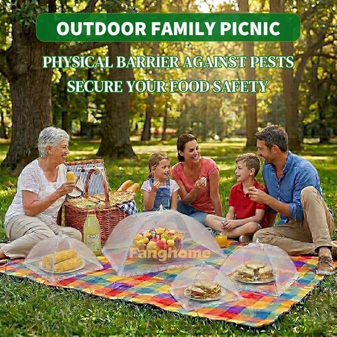 Food Covers for Outside Mesh, 2 Pack 40"X24" + 2 Pack 17"X17" Extra Large Pop - Image 6