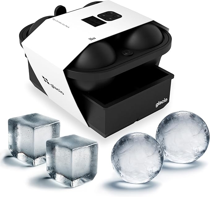 Ball Ice Cube Tray and Big Ice Cube Molds by glacio