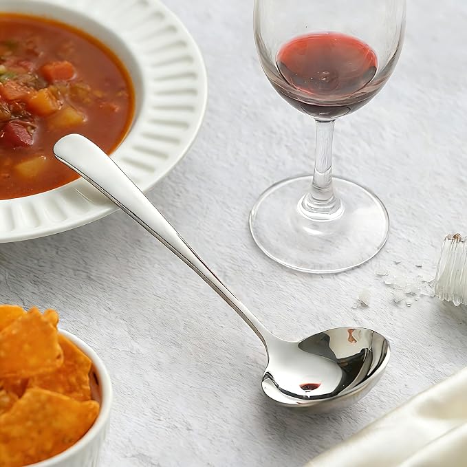 Small Ladle for Serving, 7.8 Inch 18/10 Stainless Steel Mini Gravy Ladle for - Image 8
