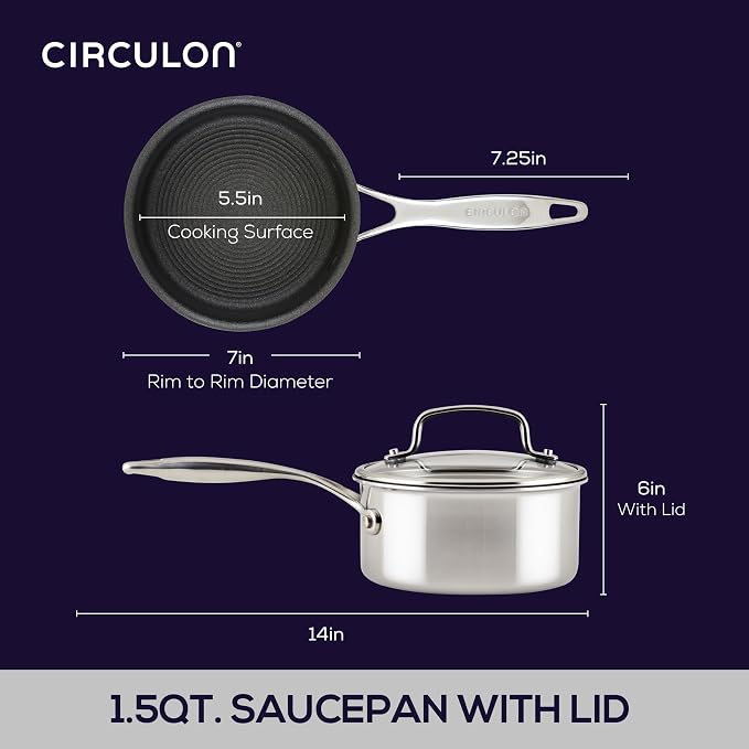 Circulon C1 Series Stainless Steel Plated Non-Stick Cookware - Image 3