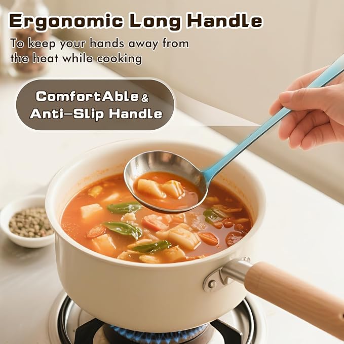 6 Pcs Cooking Utensils Set, Stainless Steel Kitchen Utensils, Heat Resistant - Image 4