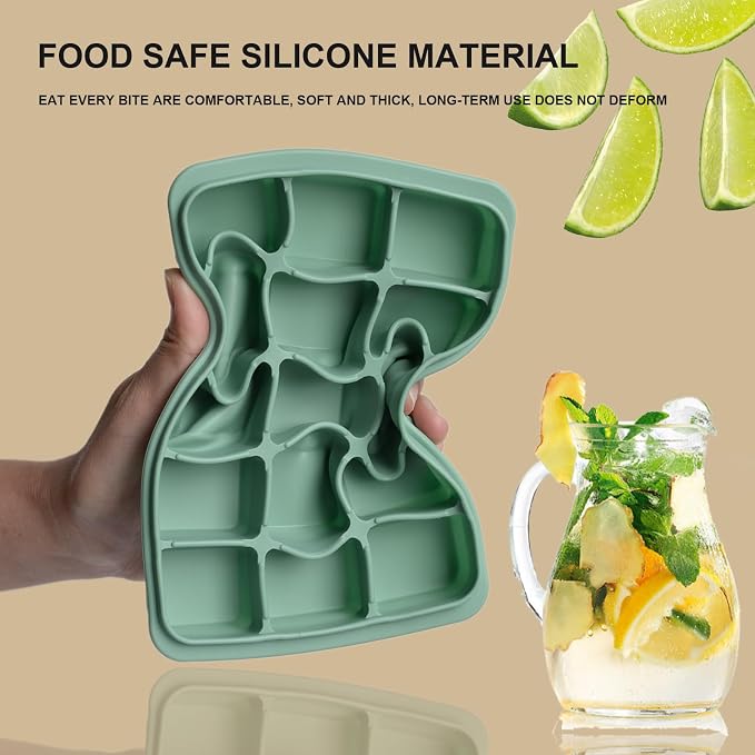 Ice Cube Trays Set of 3, Easy Release 15 Flexible Silicone Ice Cube Molds - Image 3