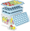 Ice Cube Trays with Lid and Bin, BPA-Free Mini 0.75 Inch Sphere Ice Molds by Yomeixte