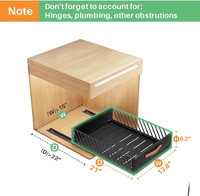 Pull out Cabinet Organizer, Heavy Duty Slide out Pantry Shelves Drawer Storage - Image 3