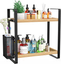 LEMIKKLE 2-Tier Wood Bathroom Counter Organizer by LemikkleDirect