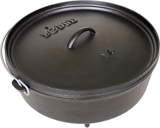 Lodge 6 Quart Pre-Seasoned Cast Iron Camp Dutch Oven by Lodge
