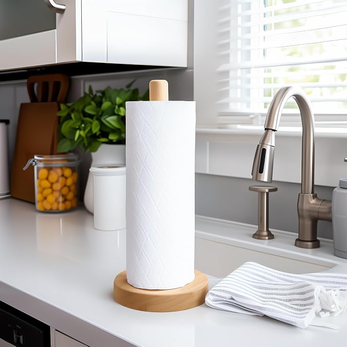 KitchLife Wooden Paper Towel Holder Countertop - Image 4