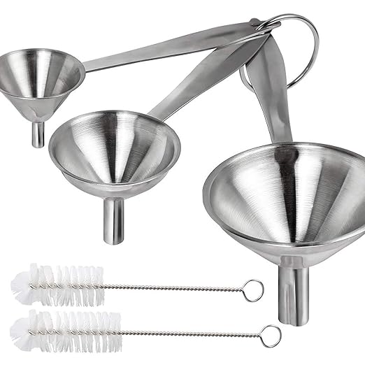 YGDZ Kitchen Funnel for Filling Bottles, Long Handle Funnel Set by YGDZ