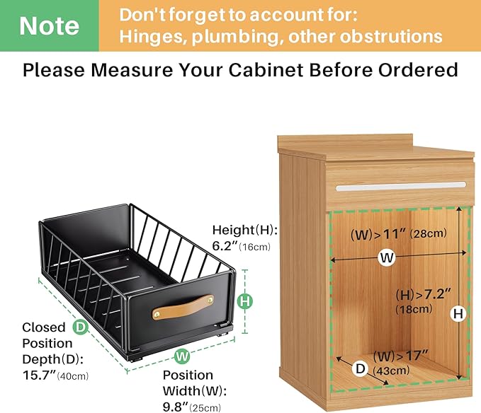 Pull out Cabinet Organizer, Heavy Duty Slide out Pantry Shelves Drawer Storage - Image 2