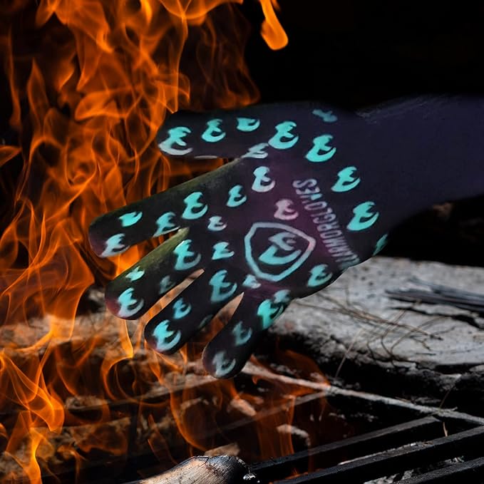 Grill Armor Oven Gloves with Fingers – 932°F Heat, Fire & Cut Resistant Mitts - Image 3