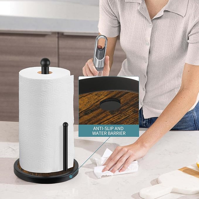 YINMIT Paper Towel Holder Countertop, Standing Paper Towel Roll Holder - Image 6