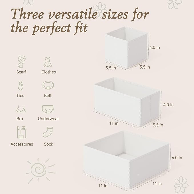 Criusia Drawer Organizers 18-Piece Set, Dresser Organizer - Image 2