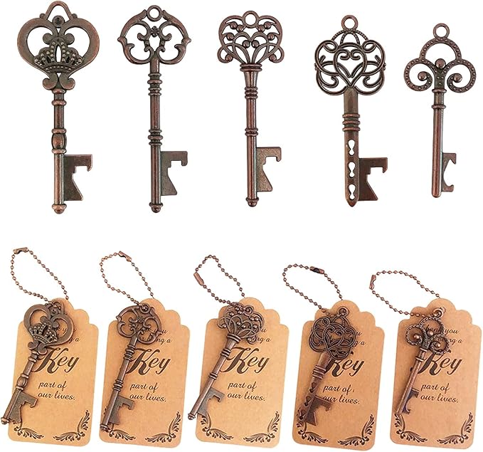 WODEGIFT 50pcs Skeleton Key Bottle Opener, Bridal Shower Party Favors, Souvenirs by WODEGIFT