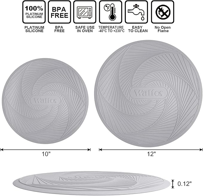 Walfos Silicone Microwave Mats, Heat Resistant Multi-Purpose Microwave Trivet - Image 8