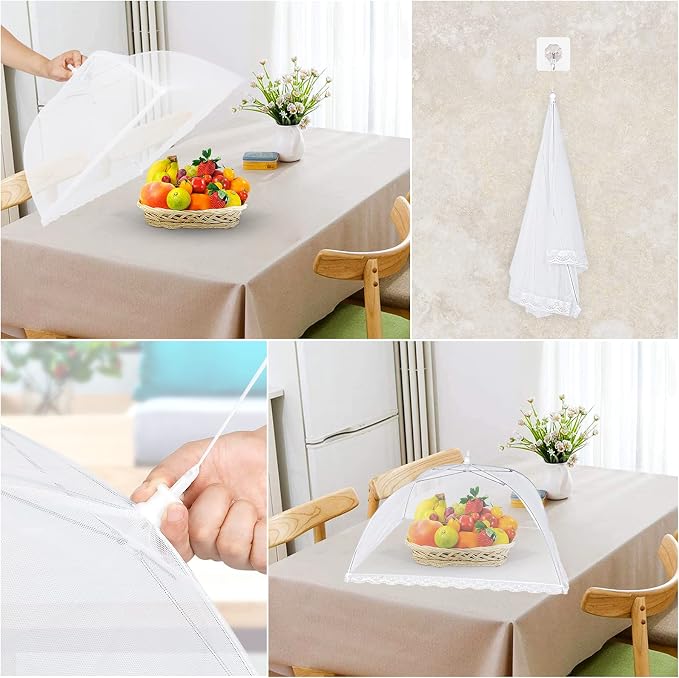 Food Cover Food Tent Set, 2 Extra Large 40"X24" and 6 Standard 17"X17" Mesh - Image 3