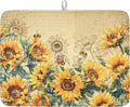 Sunflower Dish Drying Mat for Kitchen Counter Vintage Yellow Sunflowers by Unknown