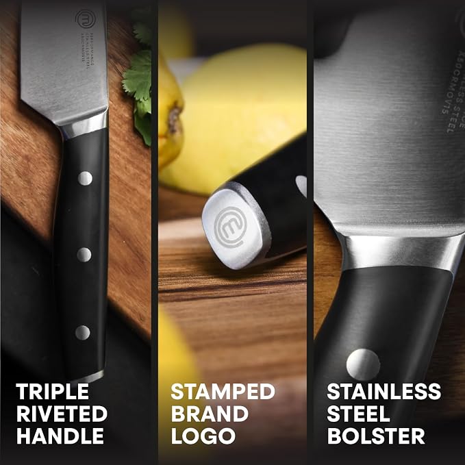 MasterChef Chef Knife Set with Bag, Knife Roll Set with 5 Professional Quality - Image 4
