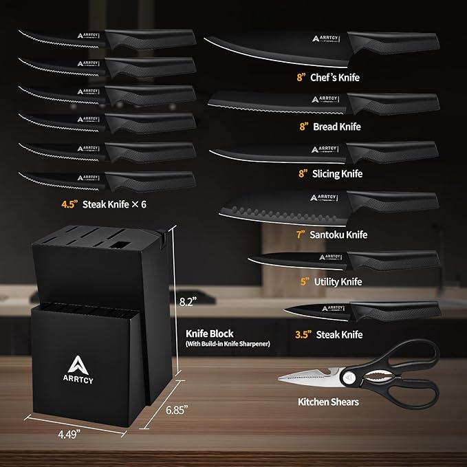 Knife Set with Block - Image 2