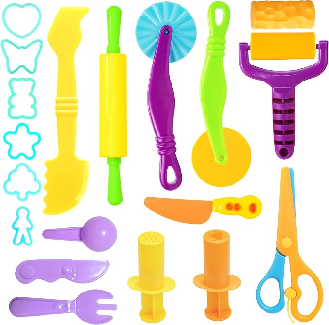 Playdough Tools Set, Creative Play Dough Accessories by AWNOGKUEToys