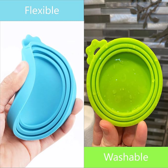 4 Pack Pet Food Can Cover Silicone Can Lids - Image 2