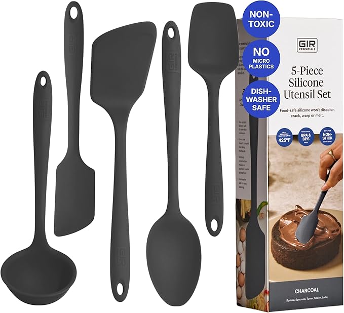 GIR 5-Piece Silicone Kitchen Utensils Set, Non-Toxic Cooking Utensils by GIRGetItRight