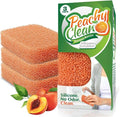 Peachy Clean Silicone Dish Sponge Scrubbers, Fresh Peach Scent, Non-Scratch by PeachyClean
