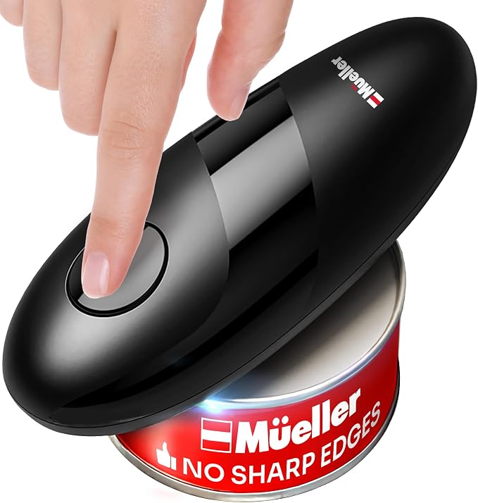 MUELLER HOME SmoothEdge Auto Electric Can Opener – Battery‑Operated One‑Touch w by MUELLERHOME