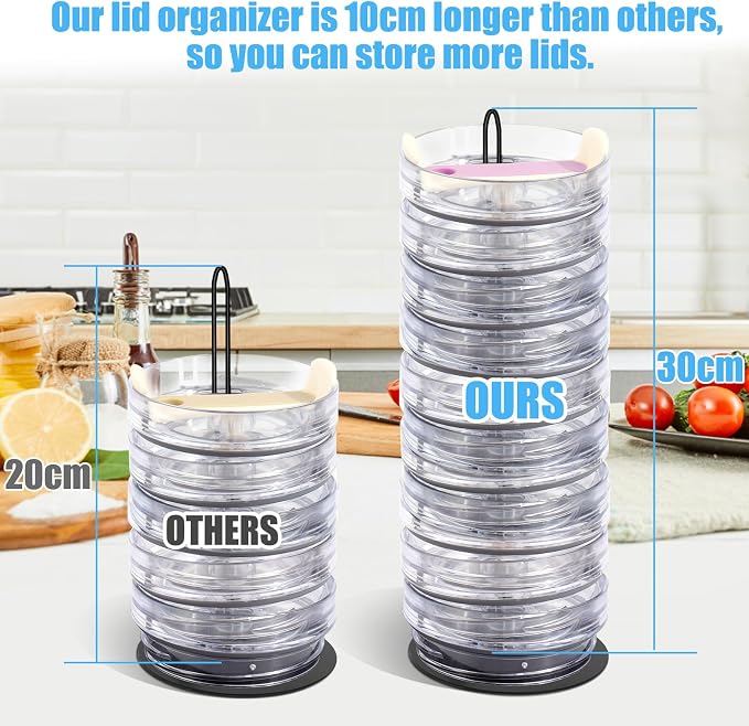 Vodolo Tumbler Lid Organizer, Slim Vertical Storage - Image 4