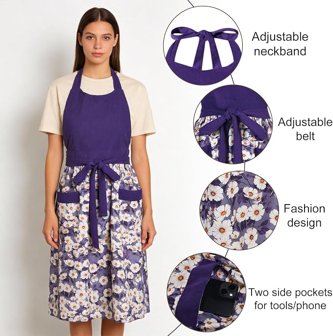 Cute Floral Aprons for Women - Image 2