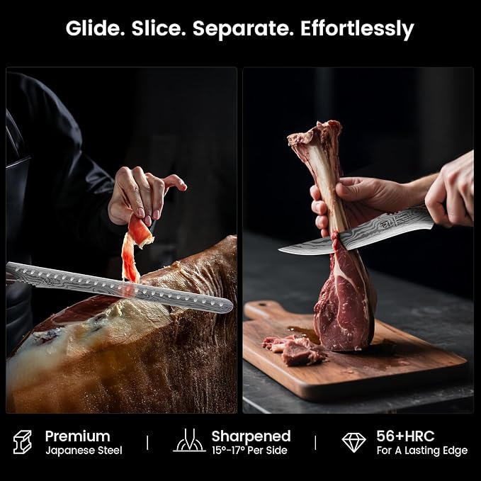 SYOKAMI Brisket Slicing Knife Set, Carving and Boning Knife - Image 6