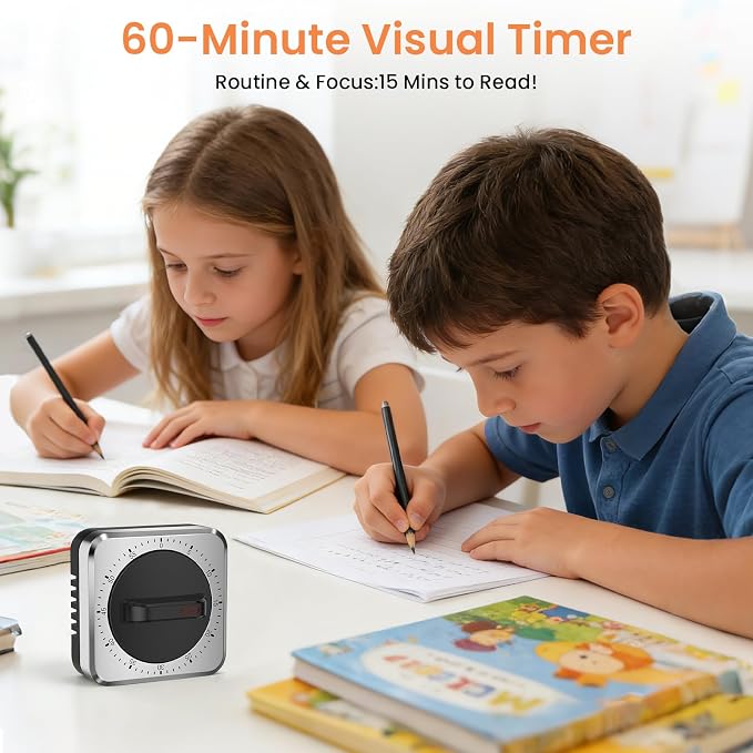 Mechanical Kitchen Timer with Magnet: Wind Up Cooking Timer Clock with Loud - Image 8