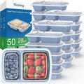 Dealusy 50 Pack 28 oz Meal Prep Containers Reusable by Dealusy