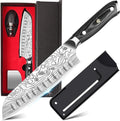 MOSFiATA Santoku Knife- 7 Inch Vegetable Knife Ultra Sharp Chopping Knife- by MOSFiATA