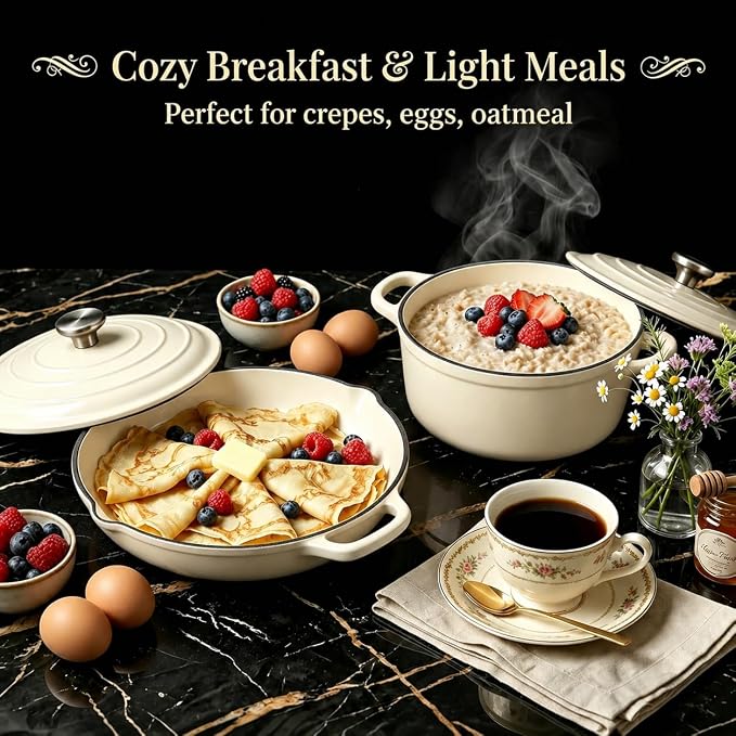 Nonstick Enameled Cast Iron Cookware Set - Image 5