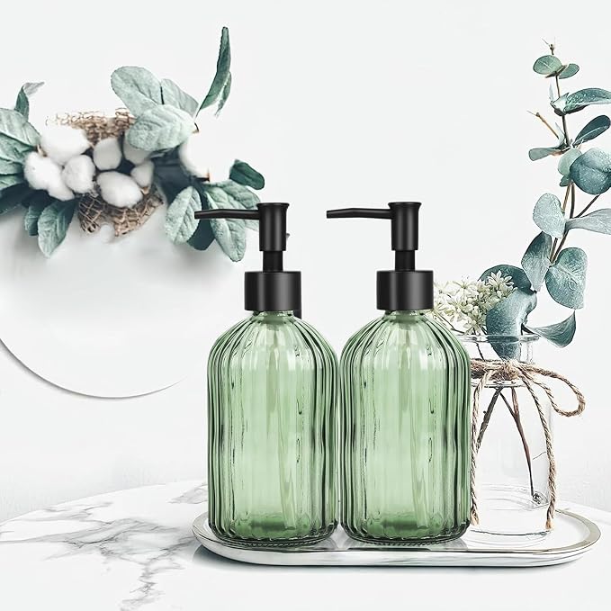 Glass Soap Dispenser with Plastic Pump, Hand Soap Dispenser - Image 6