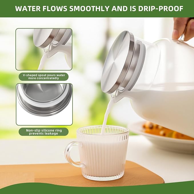 Hannadepot Glass Pitcher, 1 Gallon/3.8L Glass Water Pitcher - Image 5