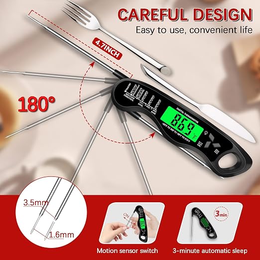 Meat Thermometer Digital，IP67 Waterproof Cooking Thermometer - Image 5