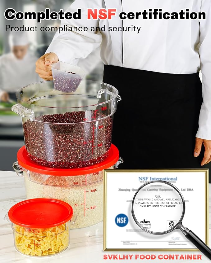 6QT NSF Round Food Storage Containers - Image 3
